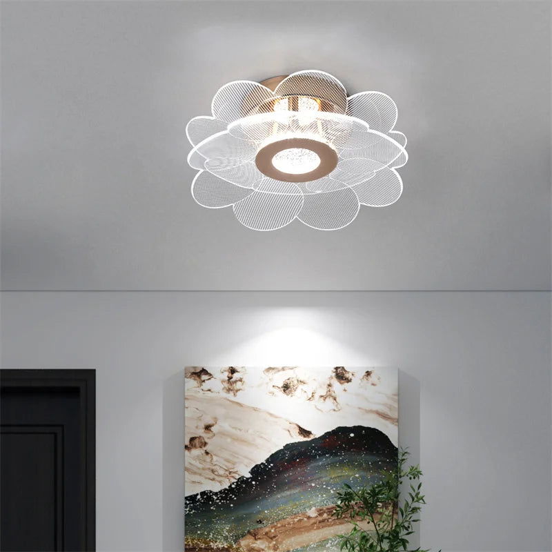 Gold Plafonier Chandelier for Hallways & Entryways