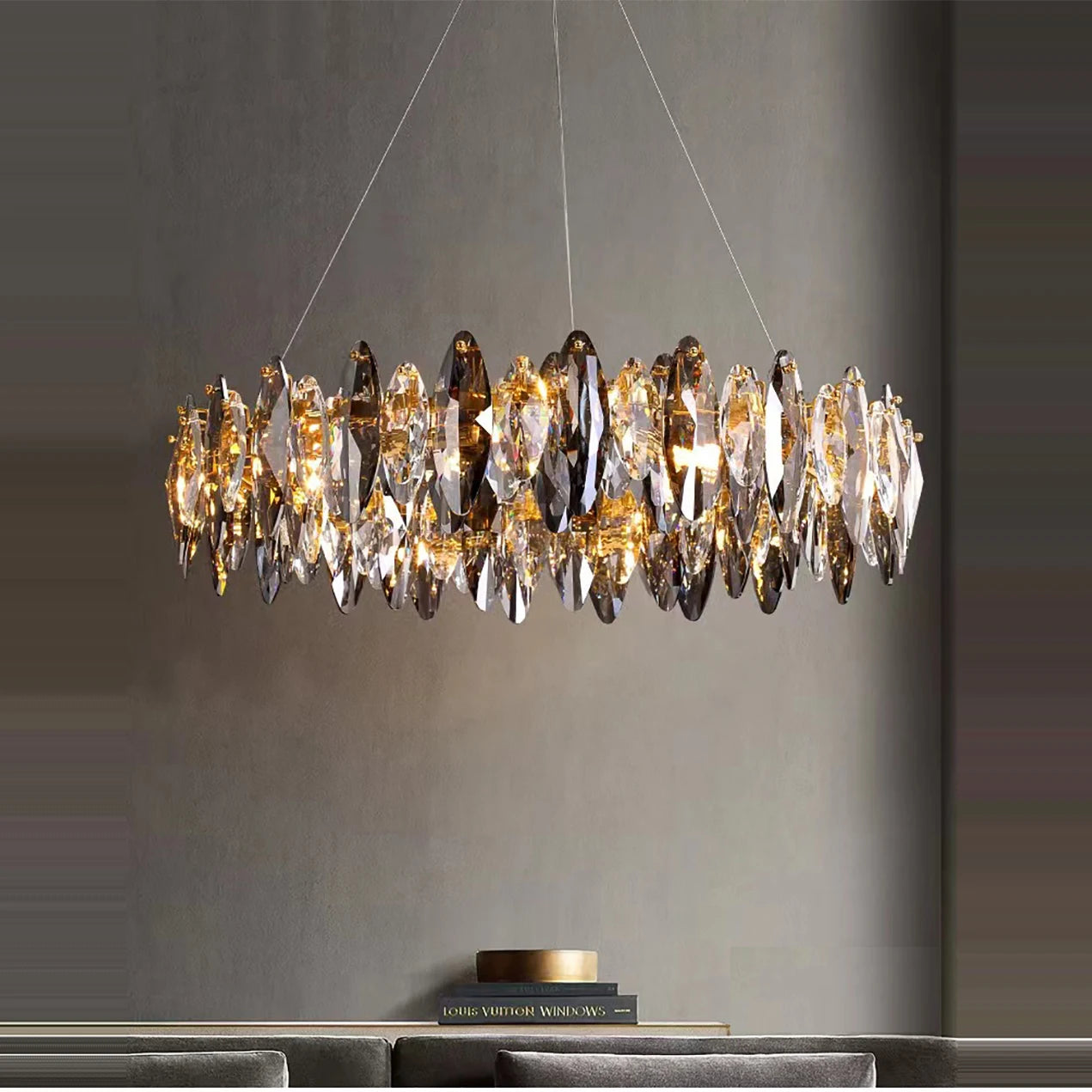 Trendy LED Crystal Chandelier for Living Room & Interior Spaces