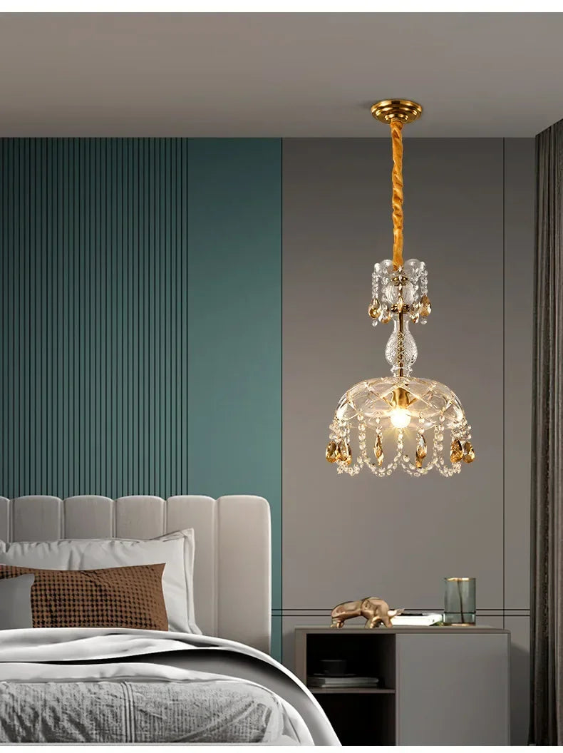 Luxury Crystal Ceiling Lamps Shine Bright in Your Bedroom & Dining Room with LED Elegance