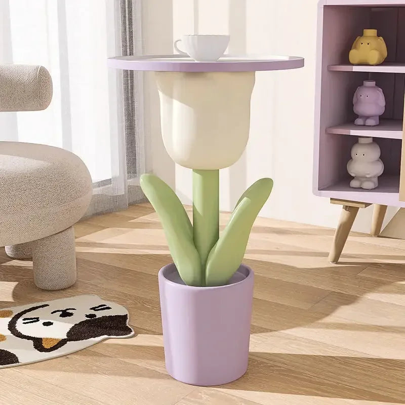 Nordic Style Tulip Shape Sofa Side Small Coffee Table