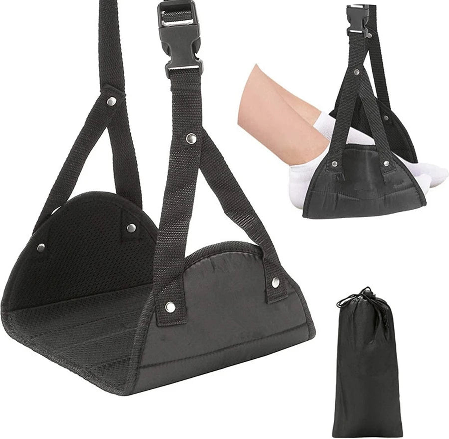 Comfy Hanger Travel Footrest Hammock Made with Premium Memory Foam