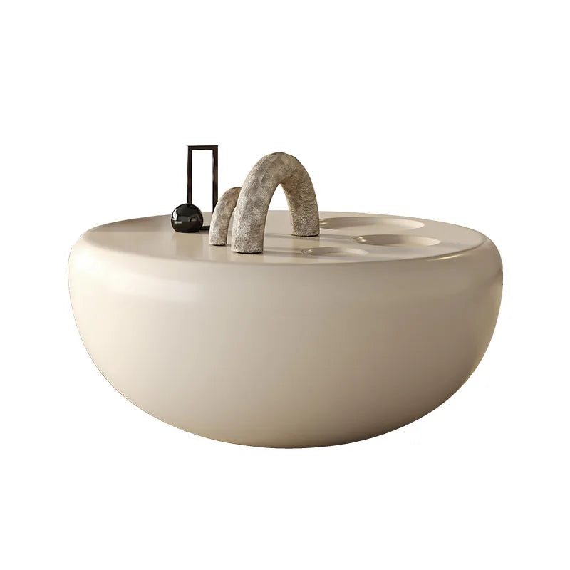 Nordic Round Salon Coffee Table – Small Designer Accent for Sofa Side