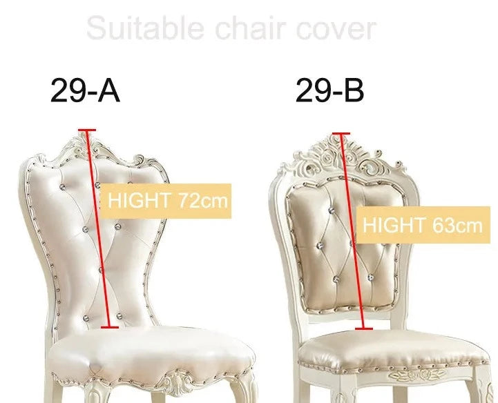Luxury High-quality European Table Chair Cover Elastic Seat Cover