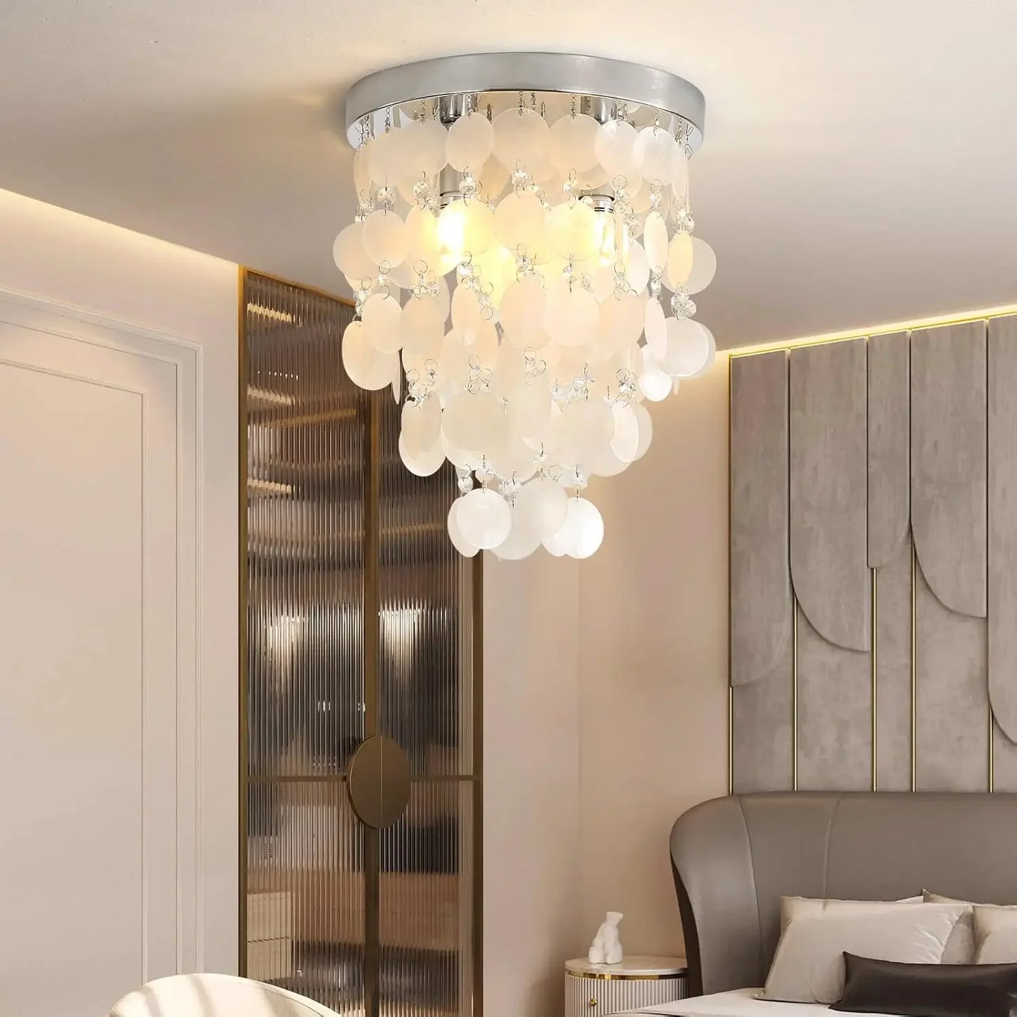 Stylish Crystal Flush Mount Light Chandelier for Any Space