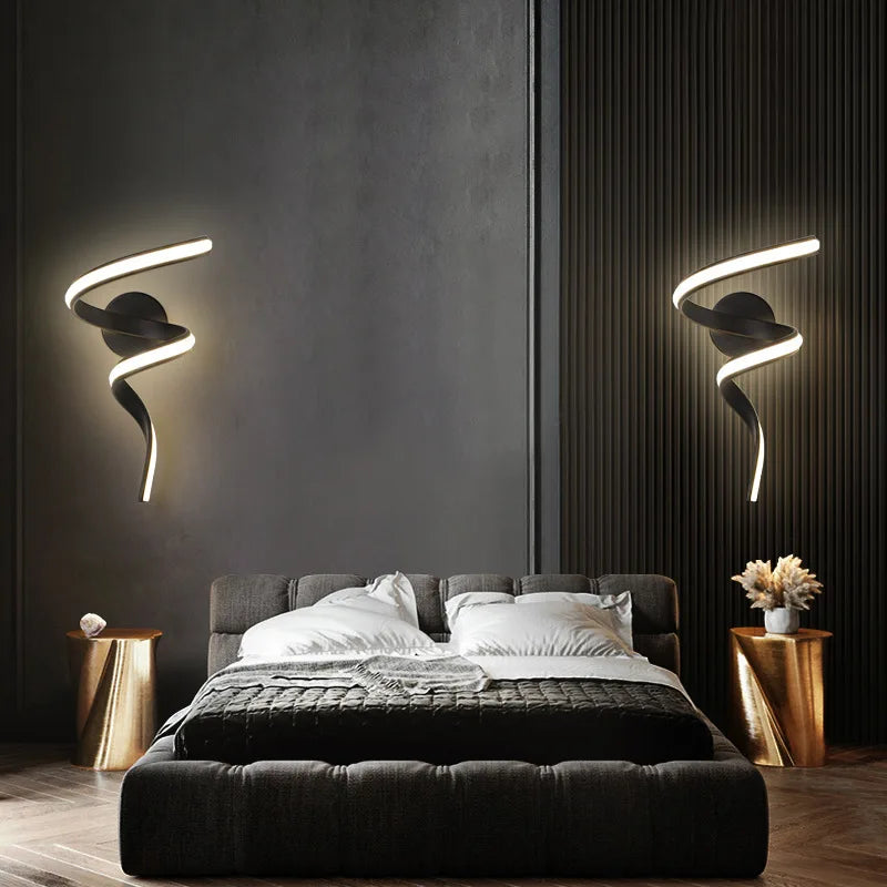 Spiral LED Wall Lamp For Your Bedroom & Hallway with This LED Wall Sconce