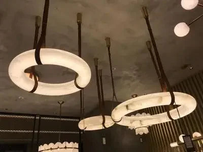 Copper, Leather & Marble Magic – The Ultimate Living Room Pendant Light