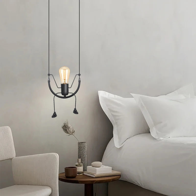 Unique Sitting Posture Pendant Light Perfect for Children’s Rooms