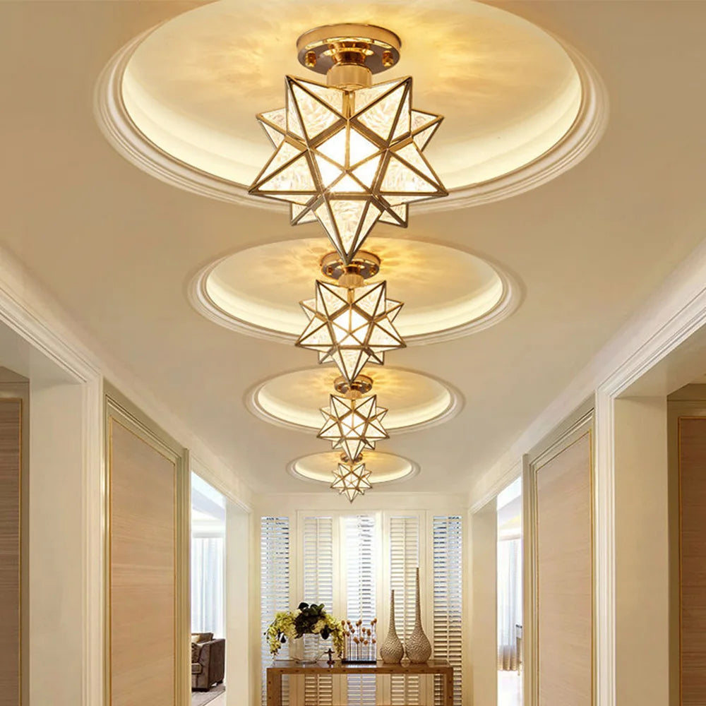 Sleek Acrylic Star Chandelier for Stylish Interiors