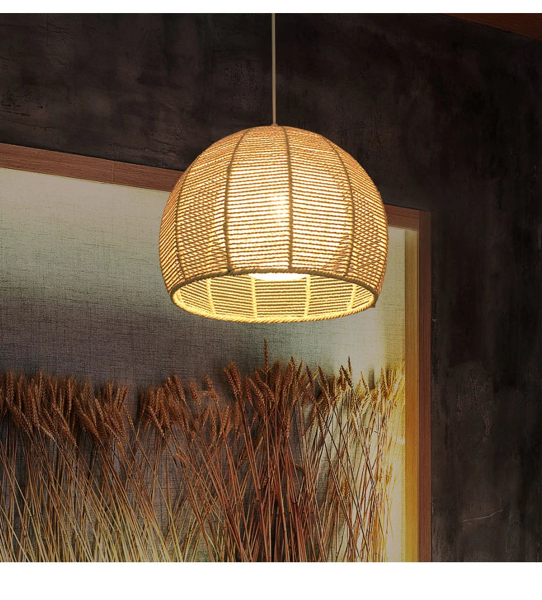 Hand Woven Stylish Bedroom Lamp for Natural Elegance
