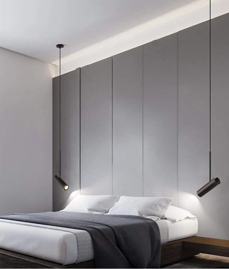 Stylish Nordic Black Adjustable Pendant Light Perfect for Bedroom & Dining Room Lighting
