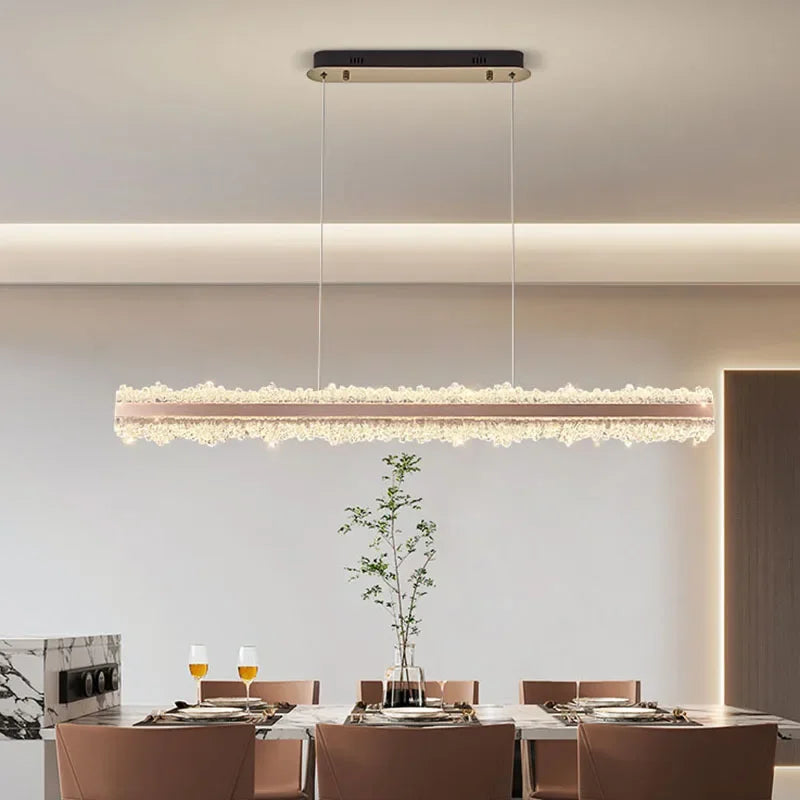 Dimmable, and Stylish Chandelier for Dining & Work Spaces
