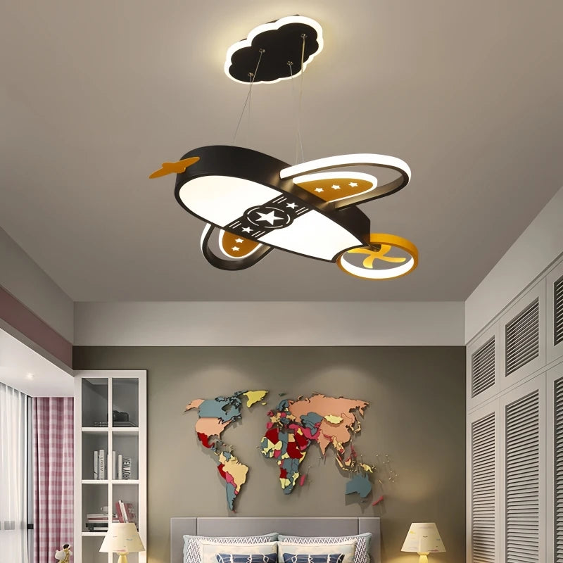Stylish & Fun Airplane LED Chandelier for Bedrooms & Playrooms