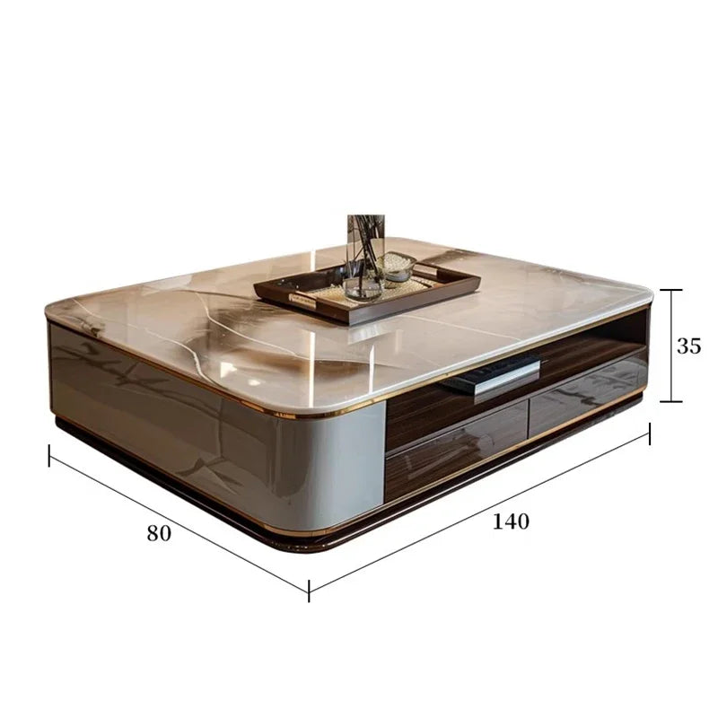 Luxury Gold Coffee Table for Living Room