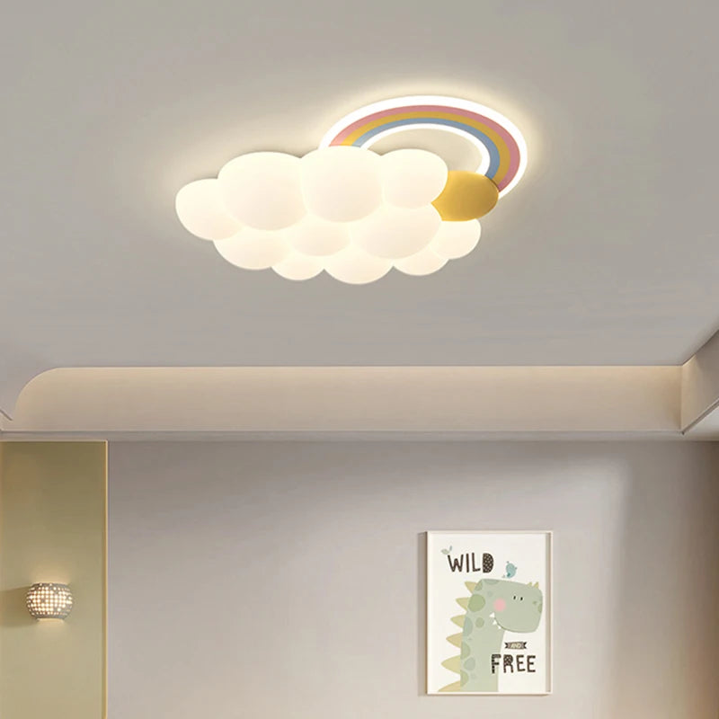 Adorable Rainbow & Cloud Chandelier Ceiling Light for Kids’ Room