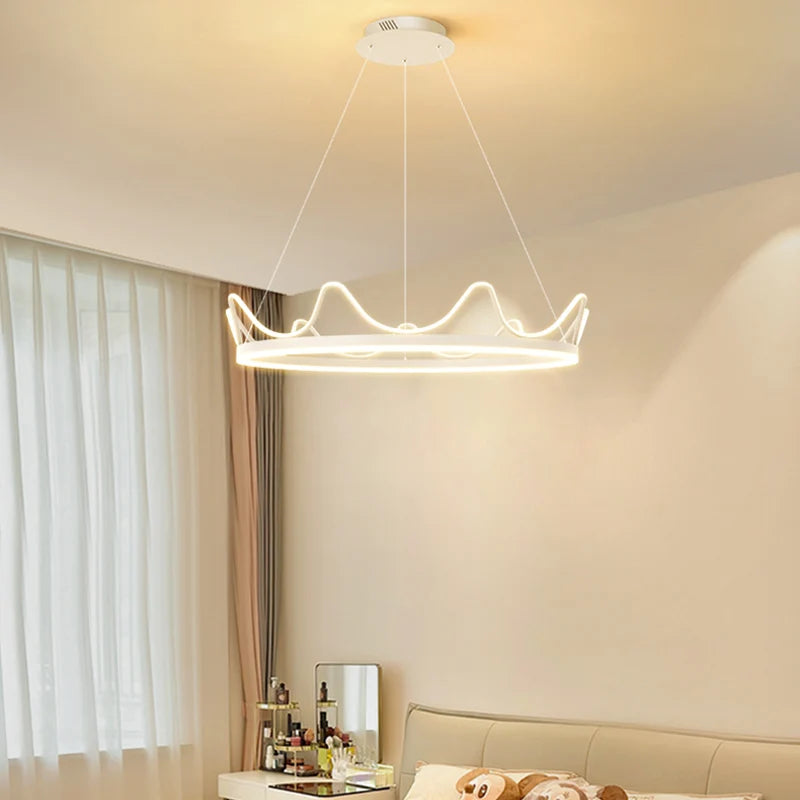 The Royal Touch to Kids' Bedrooms with this Crown Pendant LED Chandelier