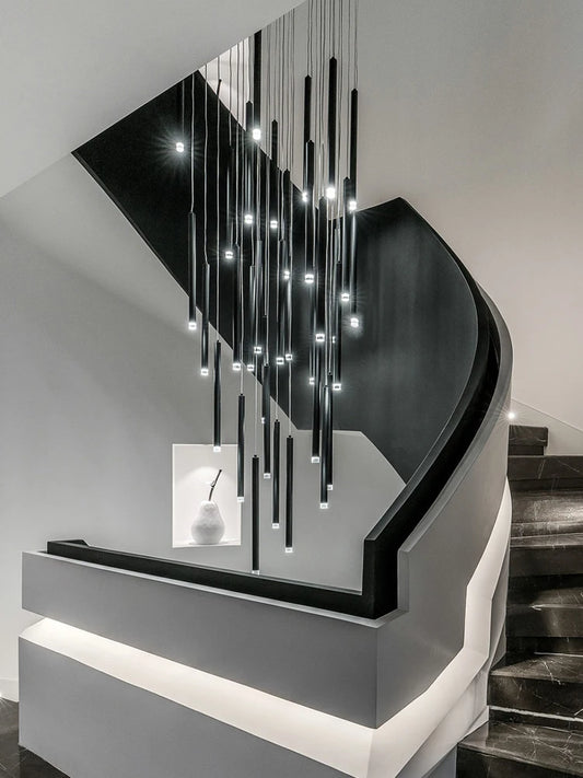 Modern Loft LED Chandelier for Staircases & Hotels