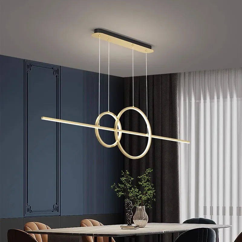 Stylish Clean Line Chandelier for Kitchen Islands & Study Spaces