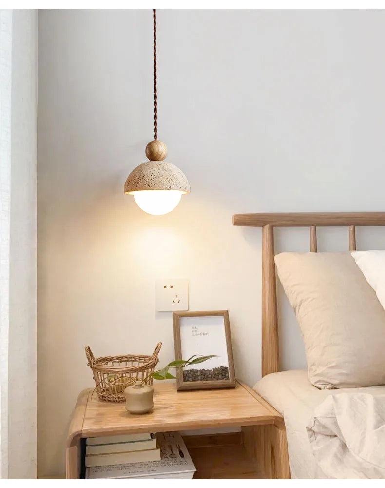 Unique Semi Circular Design Yellow Stone LED Chandelier for Cozy Interiors