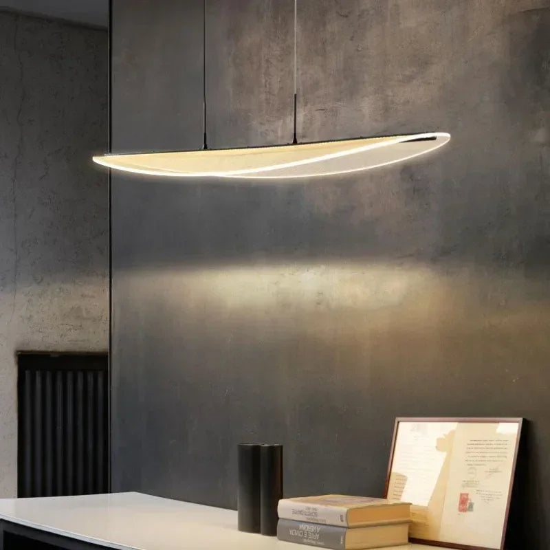 Nordic Long Curve LED Chandelier Perfect for Dining & Tea Rooms