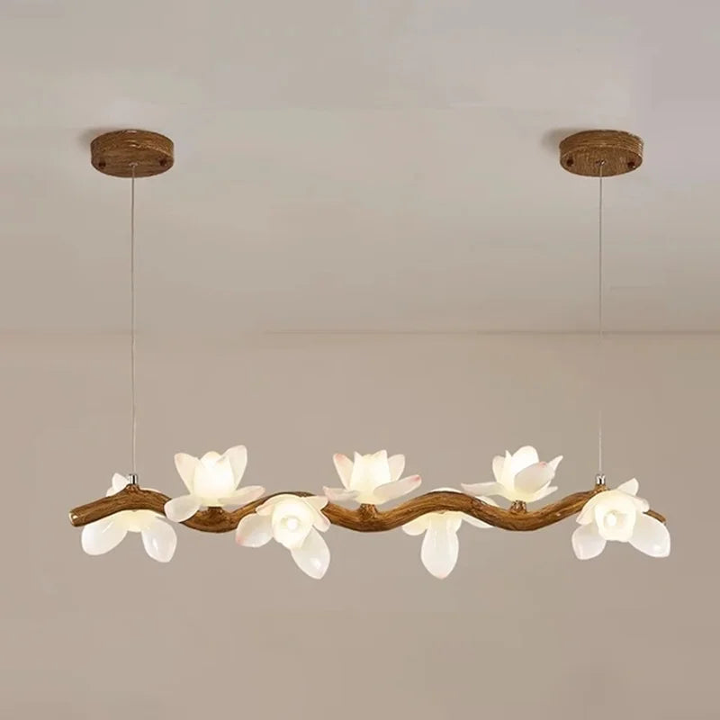 Branch Style Floral Chandelier Perfect for Living Room, Dining Area, or Kitchen