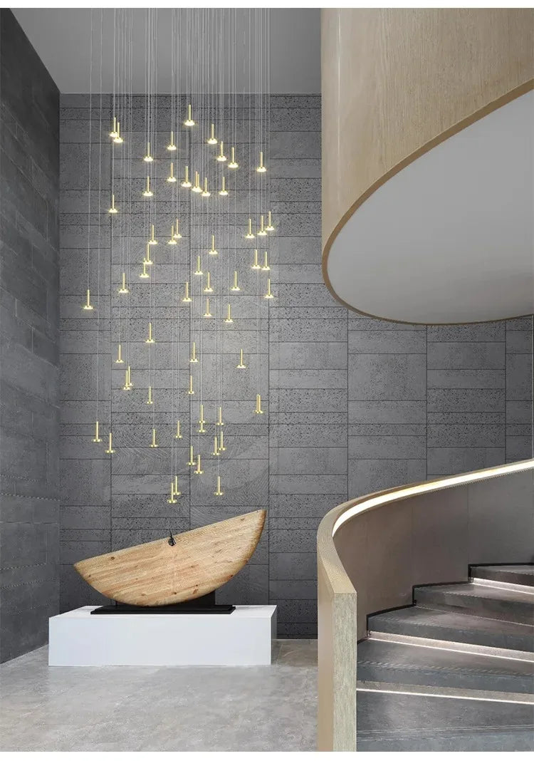 Nordic Meteor Shower Chandelier for Staircases & Living Rooms