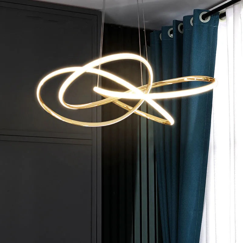 Gold Nordic LED Chandelier for Dining & Living Rooms