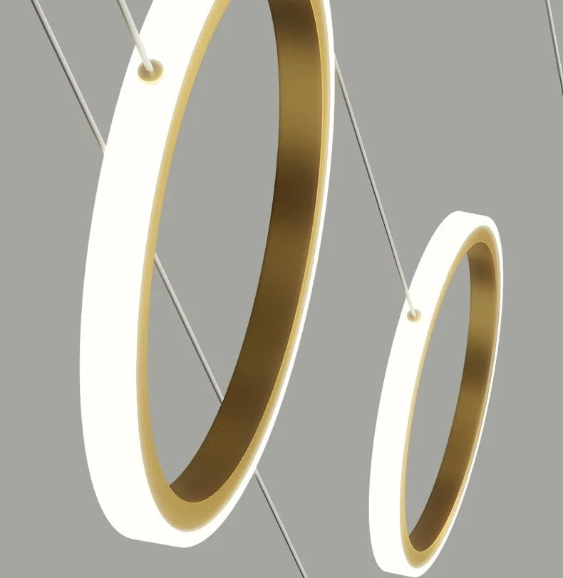 Chic Circular Pendant Lamp Ideal for Stairs and Indoor Decor