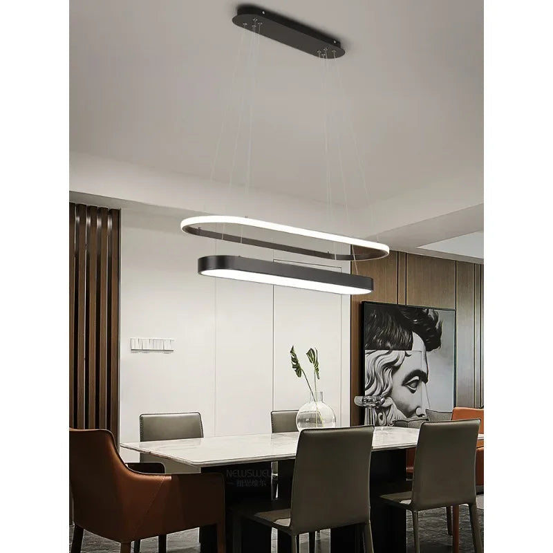 Stylish Gold Ring Chandelier Perfect for Dining Rooms & Offices