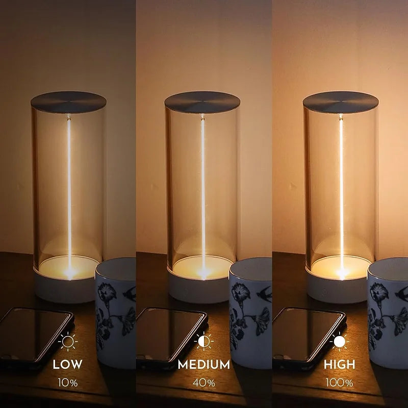Rechargeable Minimalist Cordless Desk Lamp for Office, Bedroom, and Living Room