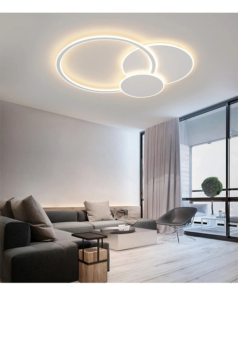 Smart Ring Ceiling Lamp Perfect for Living Room, Bedroom, Kitchen & More