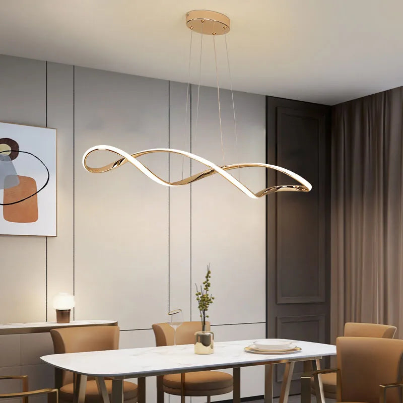 Sleek Modern Chandelier for Kitchen & Dining