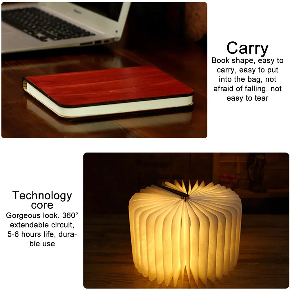Fold-able Magnetic Creative Magic Book Night Light