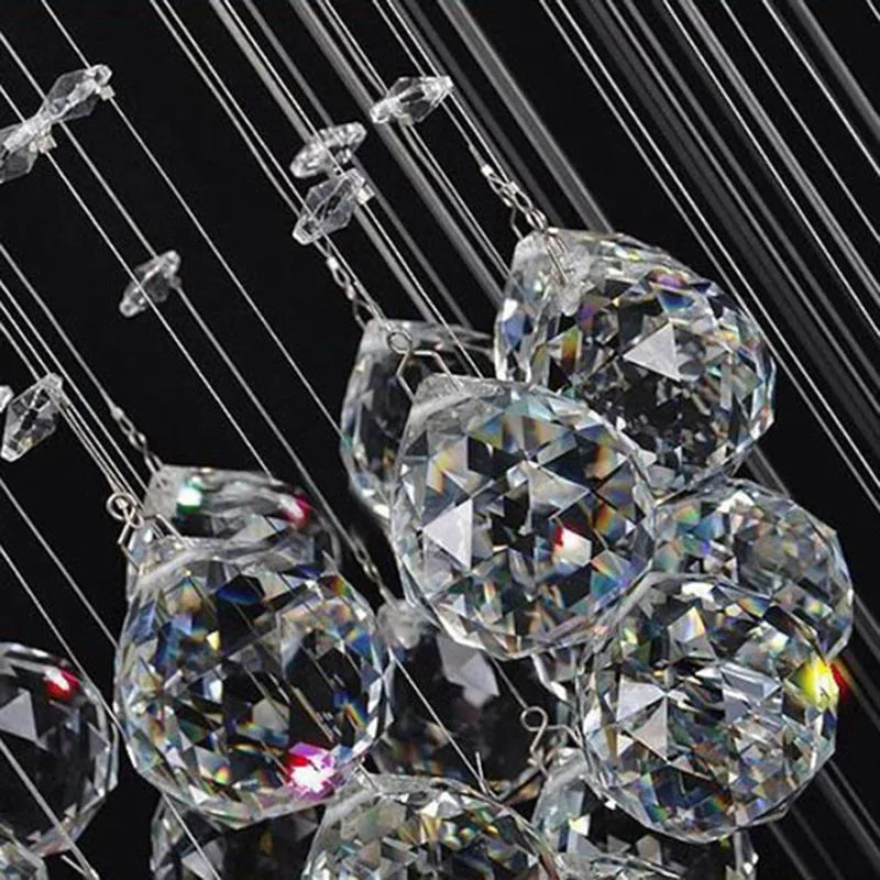 Shimmering Crystal Chandelier Modern LED Lighting