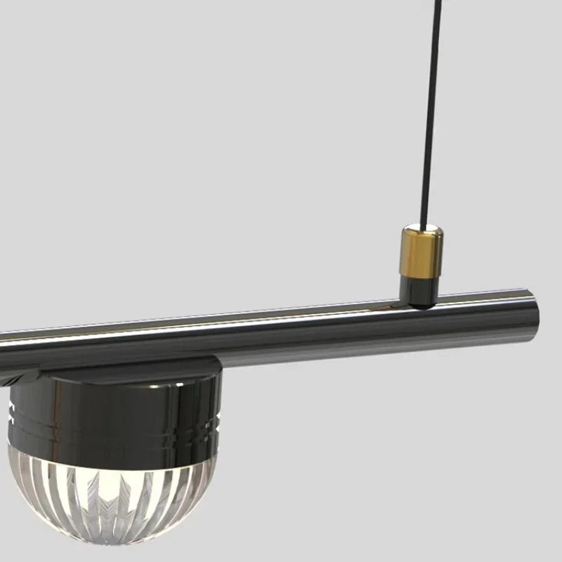 Luxury Long Leather Chandelier for Hallways & Desks