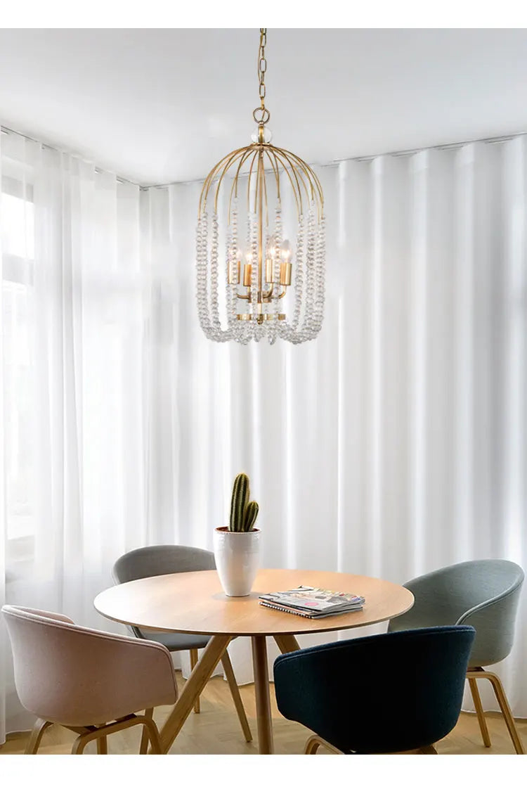Unique Crystal Tassel Chandelier for Bedroom, Dining Room, or Kitchen