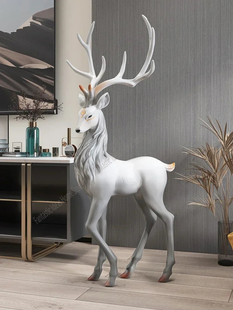 Handcrafted 120cm Deer Ornament Perfect Living Room Centerpiece