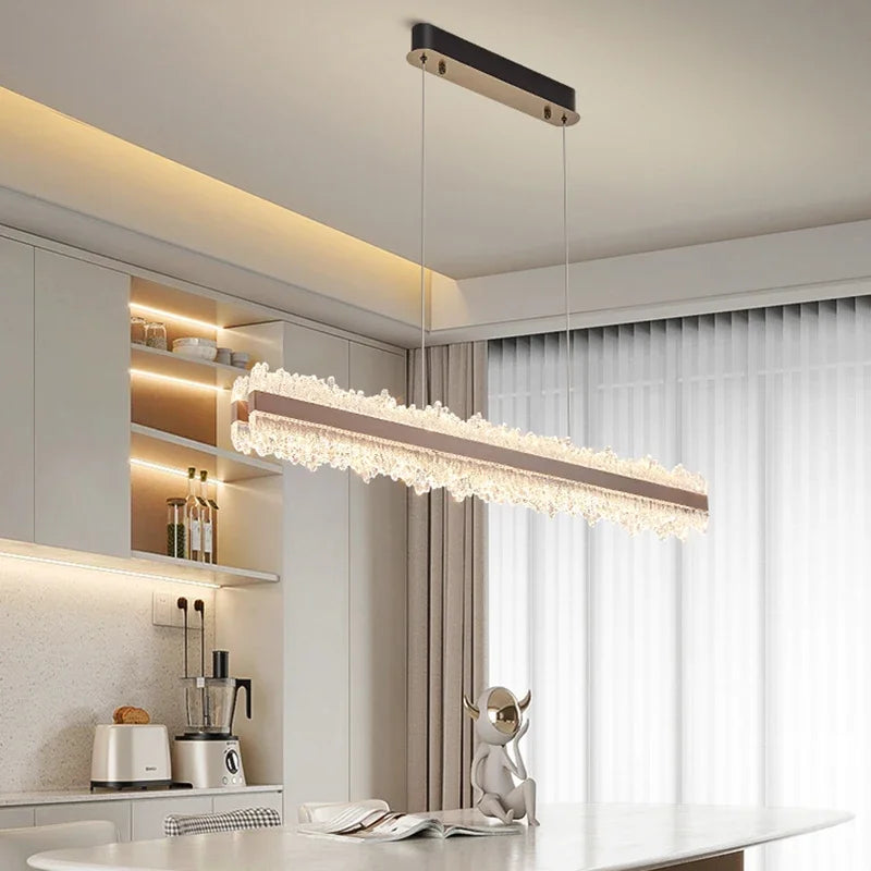 Dimmable, and Stylish Chandelier for Dining & Work Spaces