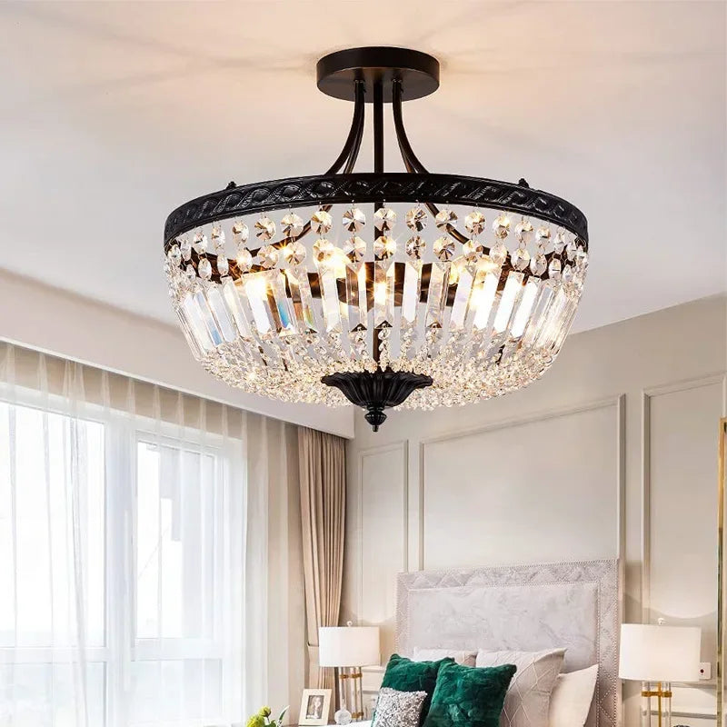 Iron Crystal Lamps Luxury Lighting for Homes & Restaurants