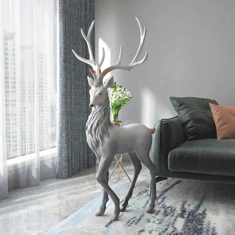 Handcrafted 120cm Deer Ornament Perfect Living Room Centerpiece