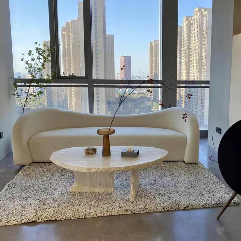 Luxury Coffee Table with Marble Base for Living Room