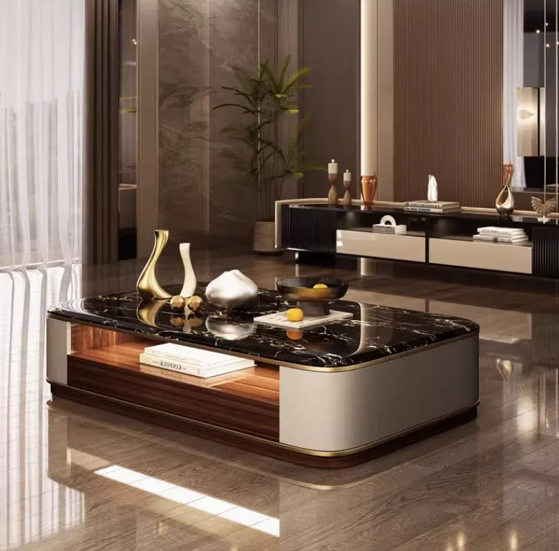 Luxury Gold Coffee Table for Living Room
