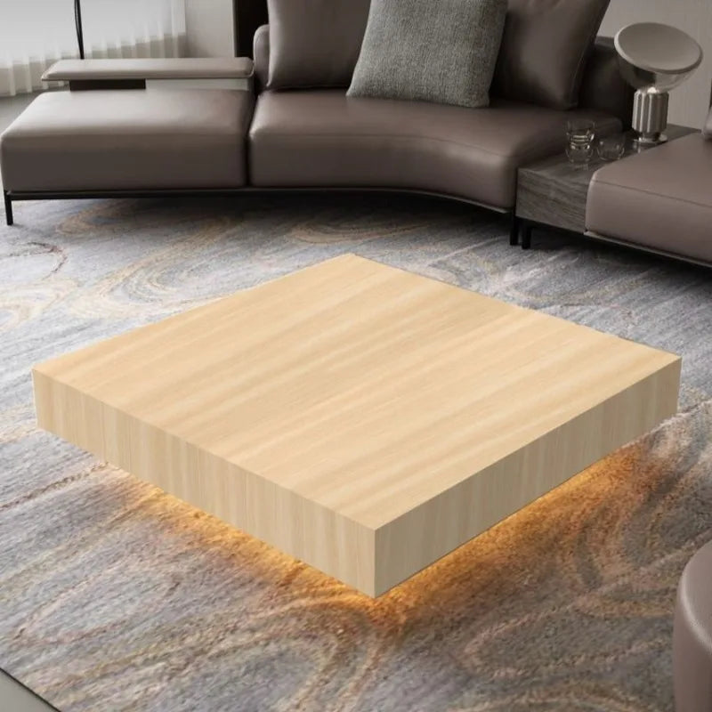 Aesthetic Square Coffee Table with Display Frame – Perfect Japanese-Inspired Home Accent