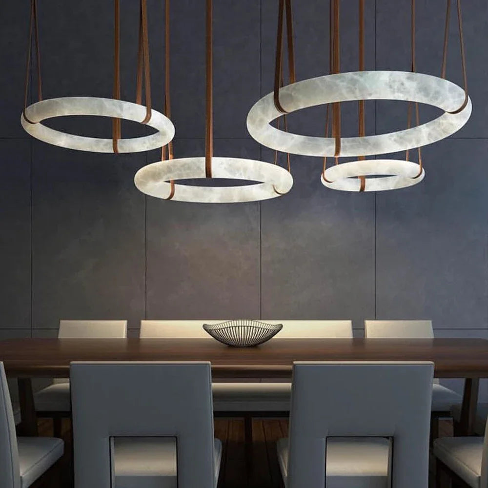 Copper, Leather & Marble Magic – The Ultimate Living Room Pendant Light