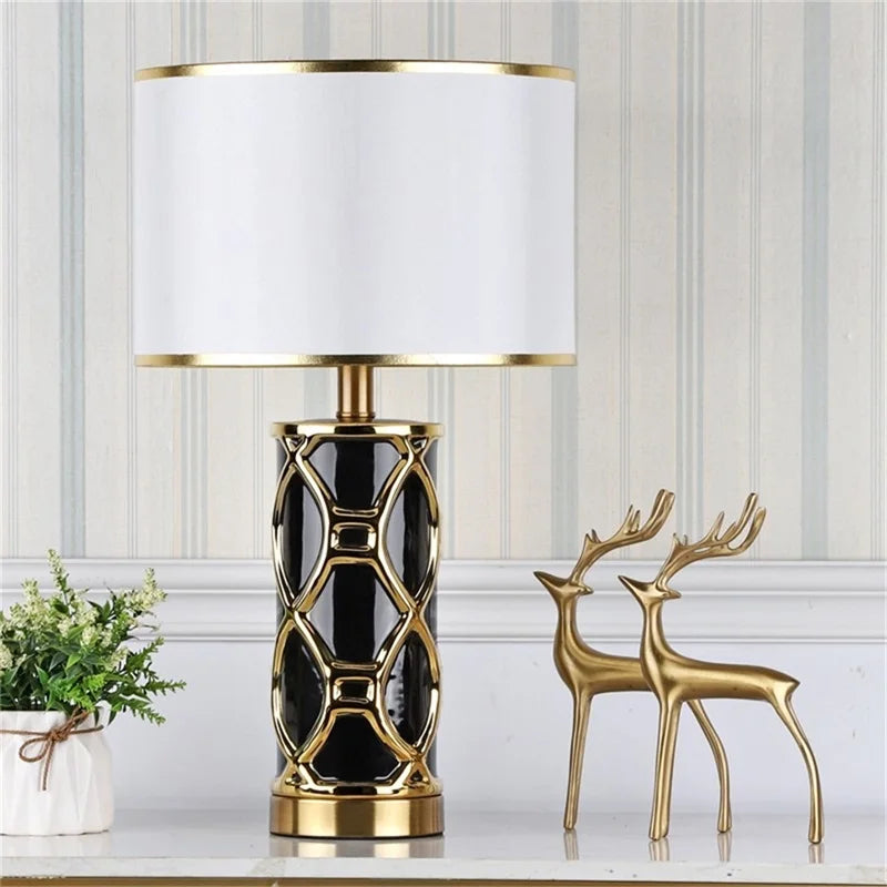 Contemporary White Desk Lamp - Elegant Bedroom Lighting