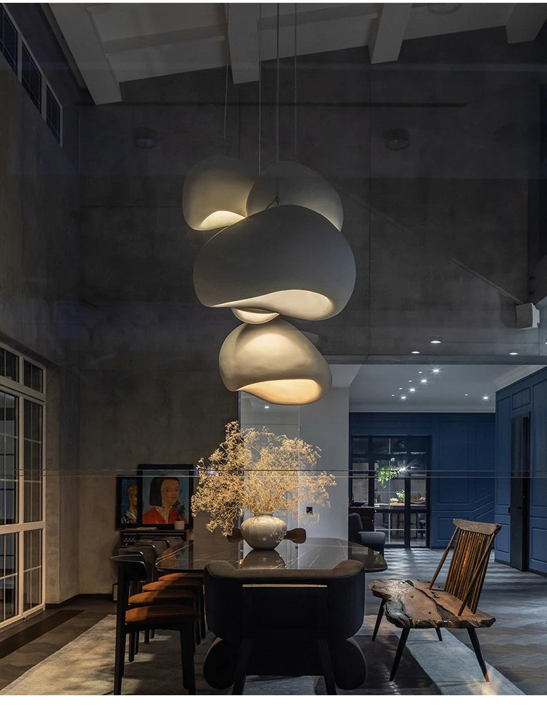 Wabi Sabi Designer Pendant Light Modern LED Chandelier for Elegant Home Interiors