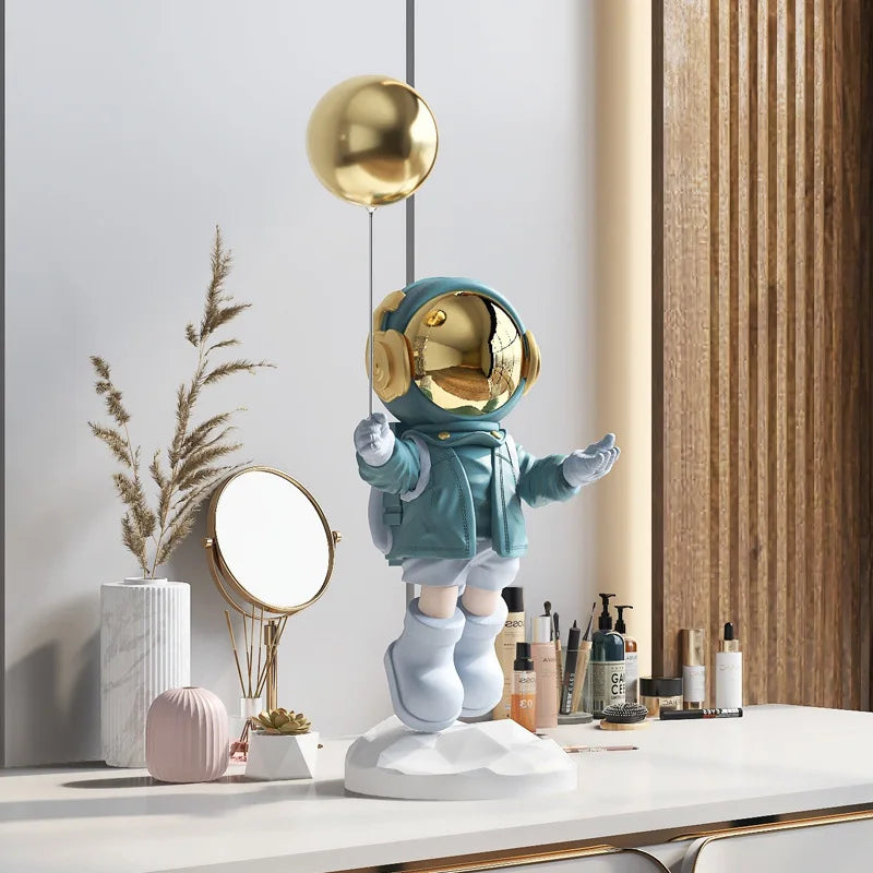 Balloon Astronaut Resin Decor for Home and Office