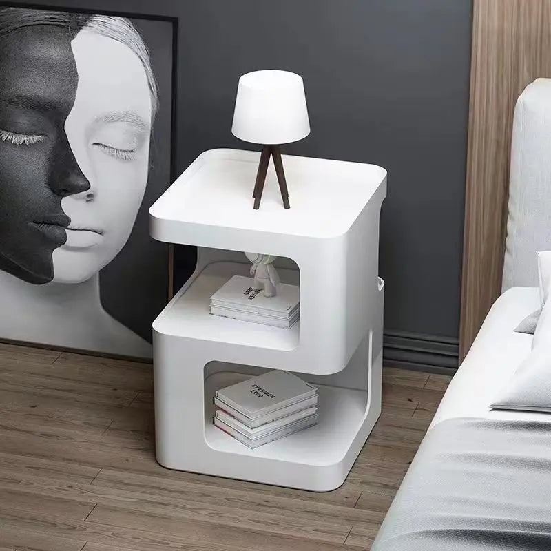 Nordic Minimalism Sofa Side Table With Geometric Design