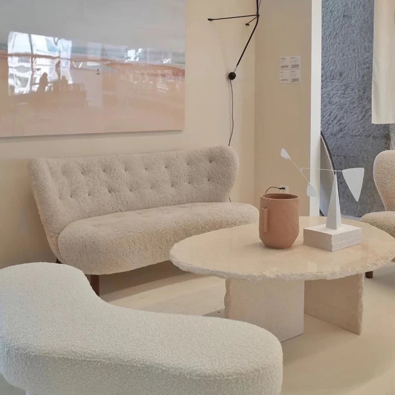 Luxury Coffee Table with Marble Base for Living Room
