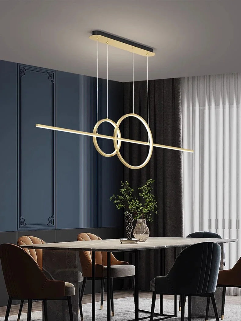Stylish Clean Line Chandelier for Kitchen Islands & Study Spaces