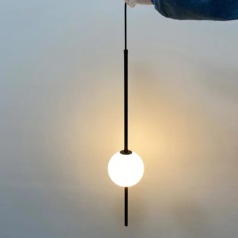 Simple Glass Ball Pendant Light for Dining & Bedroom